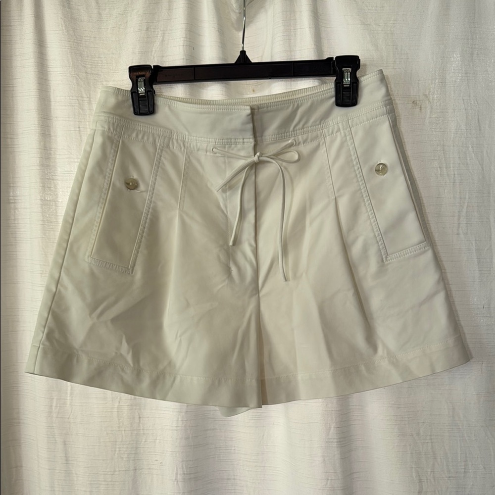 3.1 Phillip Lim Cream Cargo Shorts Lightweight Cotton